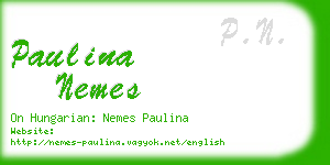 paulina nemes business card